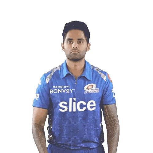 Man In Blue Slice Shirt Sticker