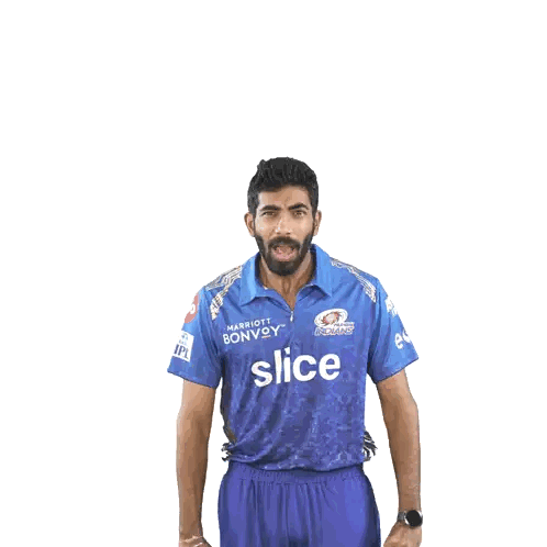 Man In Blue Slice Shirt Sticker