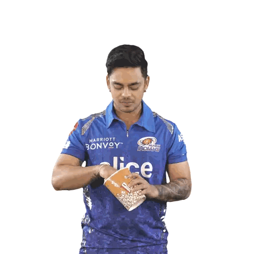 Man In Blue Slice Shirt Sticker