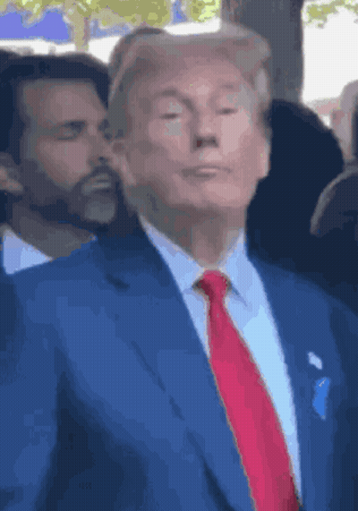 Man In Blue Suit And Red Tie GIF