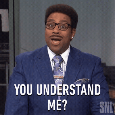 Man In Blue Suit And Tie With SNL GIF
