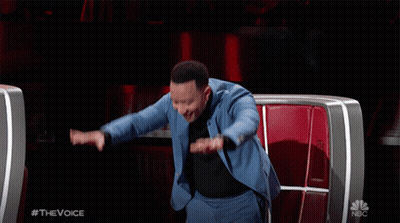 Man In Blue Suit Dancing On The Voice GIF