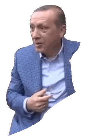 Man In Blue Suit Holding Something Sticker