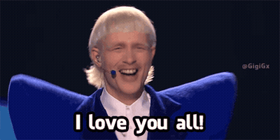 Man In Blue Suit Laughing I Love You All GIF