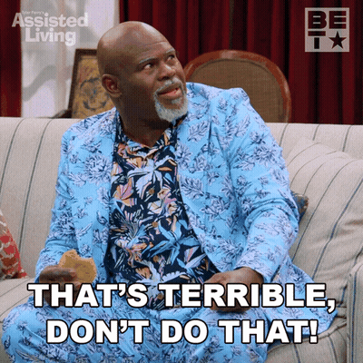 Man In Blue Suit Saying Don't Do That GIF