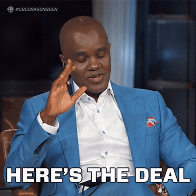 Man In Blue Suit Saying Here's The Deal GIF
