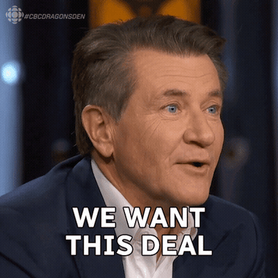 Man In Blue Suit Saying We Want This Deal GIF