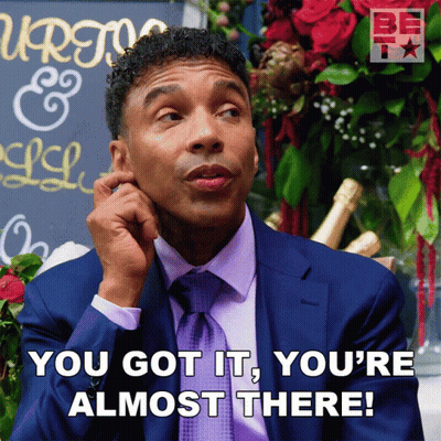 Man In Blue Suit Saying You Got It Almost There GIF