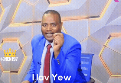 Man In Blue Suit Says I Hav Yew GIF