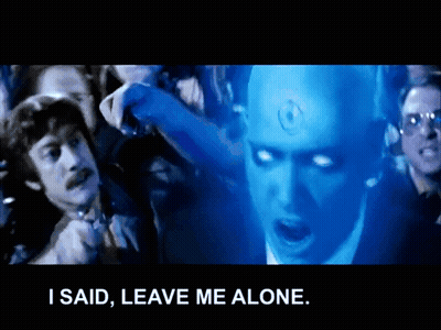Man In Blue Suit Says I Said Leave Me Alone GIF