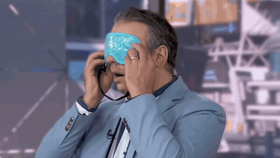 Man In Blue Suit With Blue Eye Mask GIF