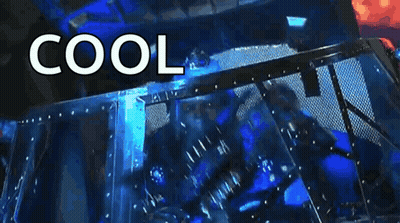 Man In Blue Suit With Cool Text GIF