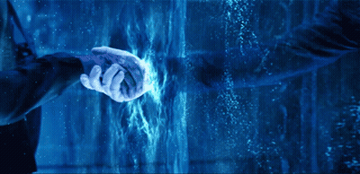 Man In Blue Suit With Peace Sign GIF