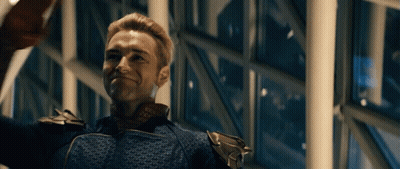 Man In Blue Superhero Costume GIF