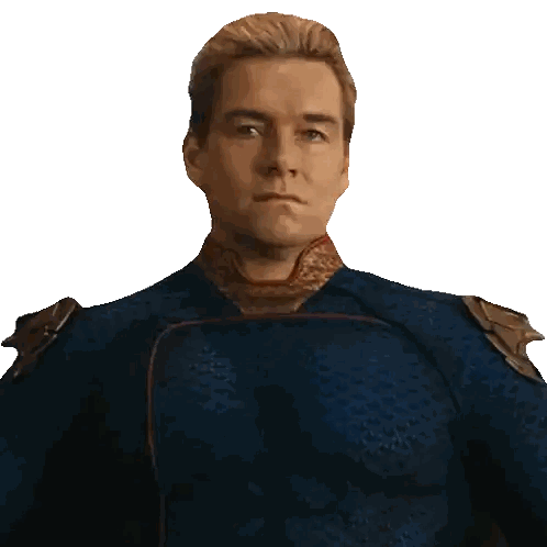 Man In Blue Superhero Costume Sticker