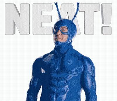 Man In Blue Superhero Costume Next GIF
