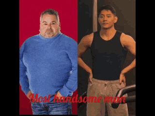 Man In Blue Sweater And Man In Black Tank Top GIF