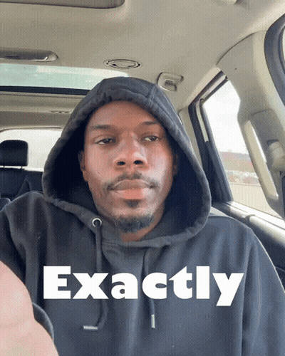 Man In Blue Sweater And Tie Saying Exactly GIF