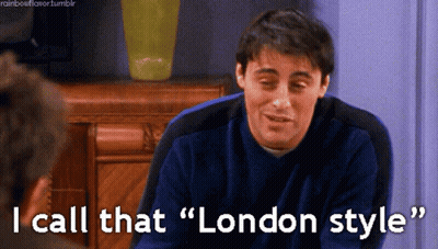 Man In Blue Sweater Saying London Style GIF