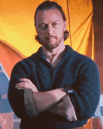 Man In Blue Sweater With Arms Crossed GIF