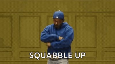 Man In Blue Sweatshirt Dancing GIF