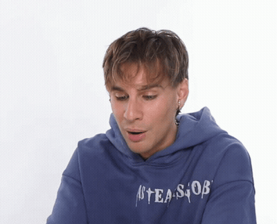 Man In Blue Sweatshirt Saying Woah Woah Woah GIF