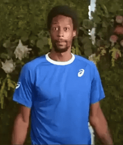 Man In Blue T-Shirt Making Funny Face GIF