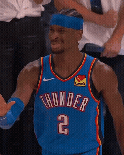 Man In Blue Thunder Jersey Number 2 GIF