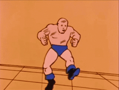 Man In Blue Underwear Standing GIF