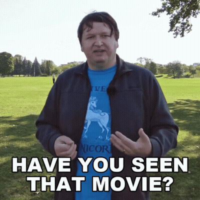 Man In Blue Unicorn Shirt Asking If He Has Seen That Movie GIF
