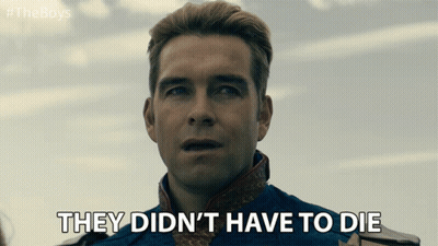 Man In Blue Uniform Says They Didn't Have To Die GIF