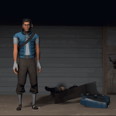 Man In Blue Vest And Headphones Pointing GIF