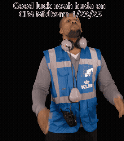 Man In Blue Vest And Headphones With KLM GIF