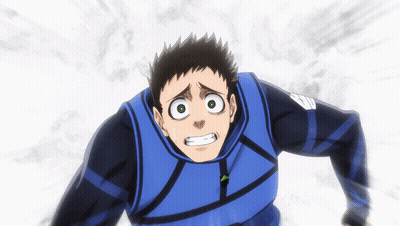 Man In Blue Vest With Letter S On Sleeve GIF