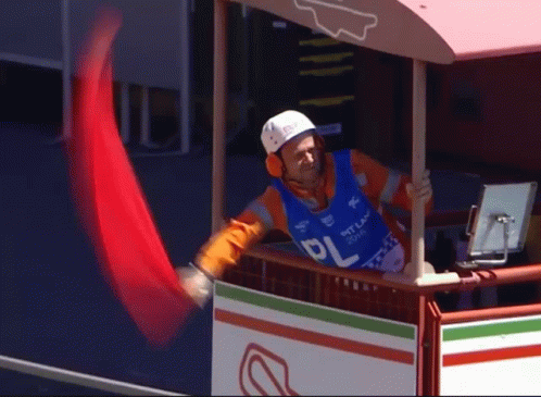 Man In Blue Vest With PL GIF