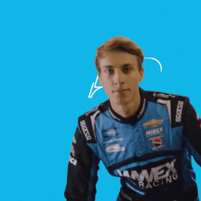 Man In Blue Wex Racing Shirt GIF