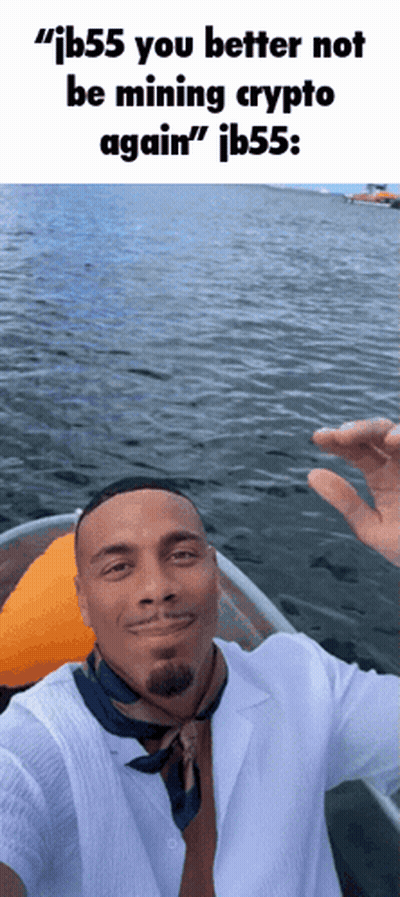Man In Boat Ib55 You Better Not Be Mining Crypto Again Ib55 GIF