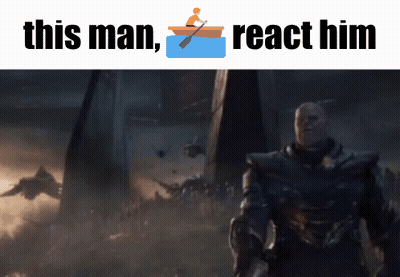 Man In Boat Saying This Man React Him GIF