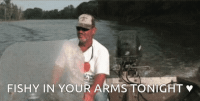 Man In Boat With Fishy In Your Arms Tonight GIF