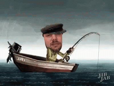 Man In Boat With Number JJ01 GIF