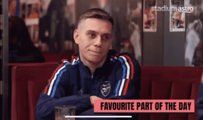 Man In Booth Favourite Part Of Day Sign GIF