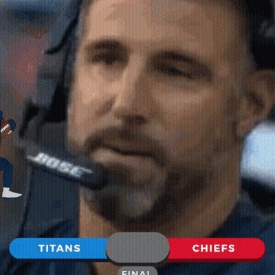 Man In Bose Headset Watching Titans Vs Chiefs GIF