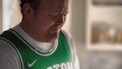 Man In Boston Jersey Crying Eyes Closed GIF