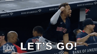 Man In Boston Jersey Saying Let's Go GIF