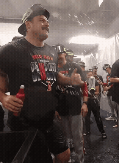 Man In Boston Red Sox Shirt Thumbs Up GIF