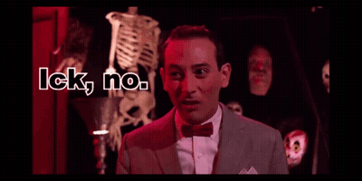 Man In Bow Tie Says Lick No Skeleton GIF