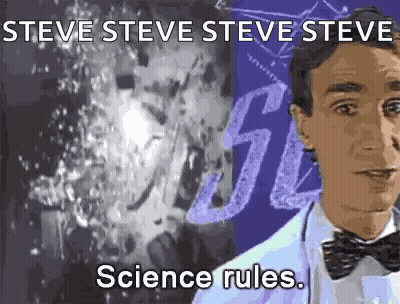 Man In Bow Tie Steve Steve Steve Science Rules GIF