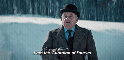 Man In Bowler Hat Says I Am The Guardian Of Forever GIF