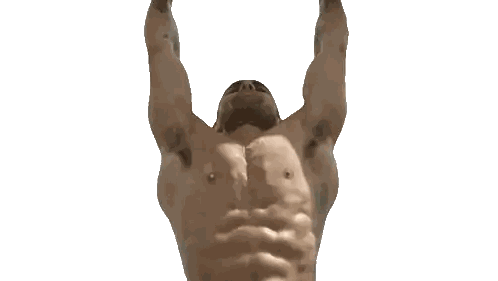 Man In Boxing Gloves Hanging Upside Down Sticker