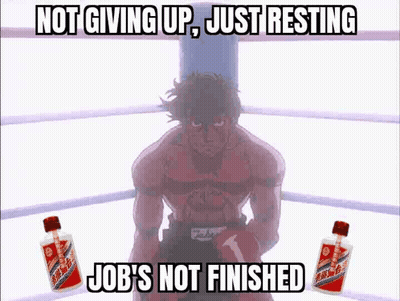 Man In Boxing Gloves With Two Bottles In Ring GIF